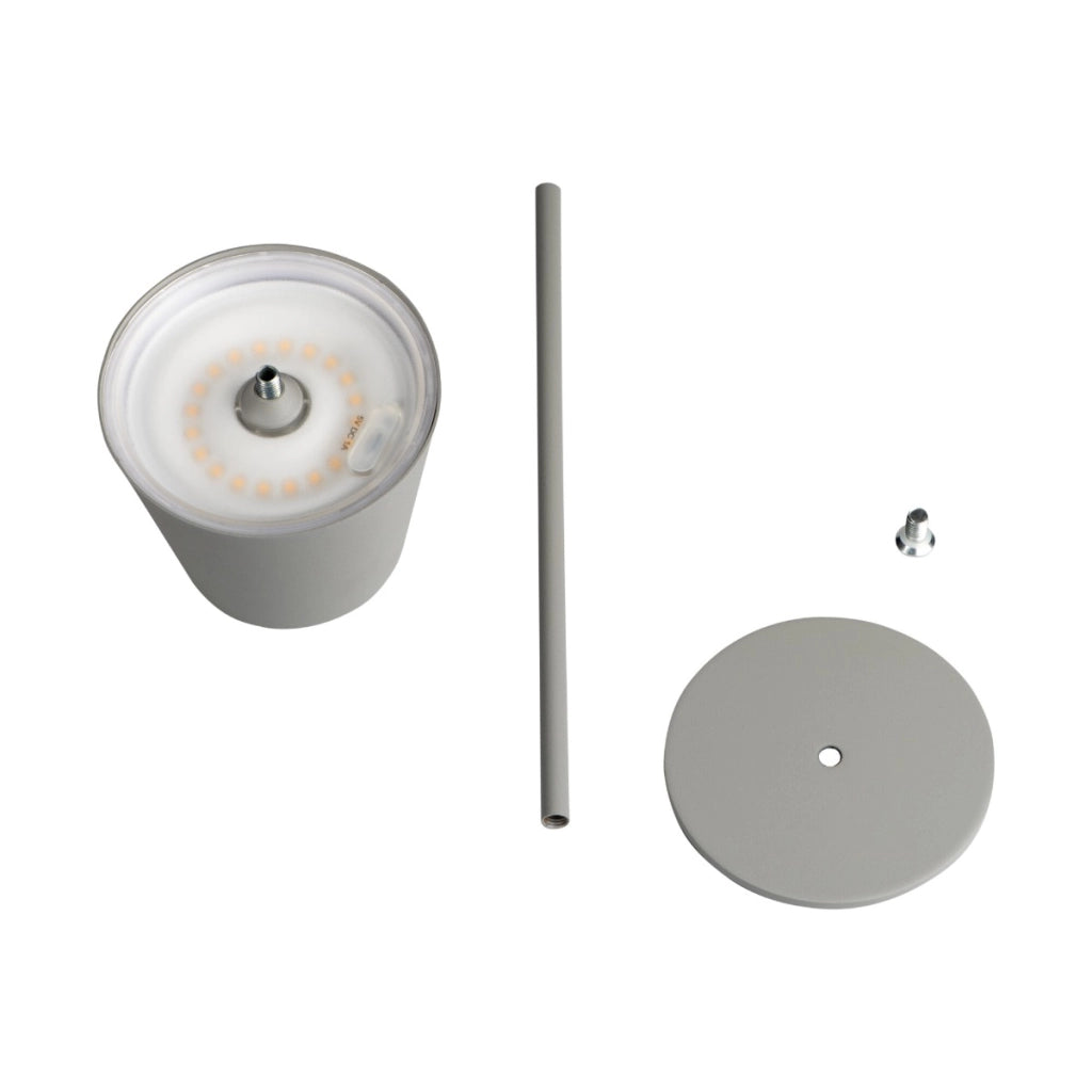 Lampada tavolo Kanlux INITA LED grigia dimmer USB-C IP54