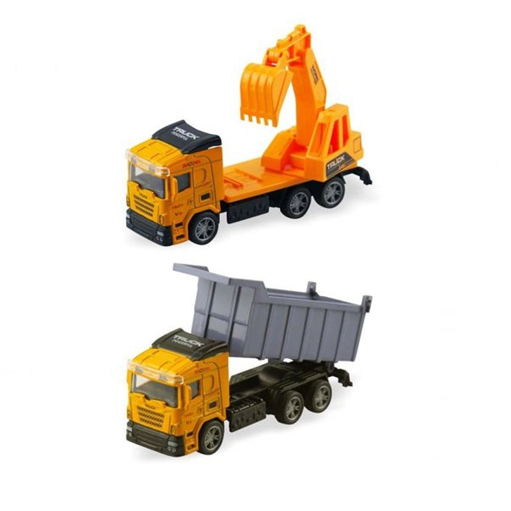 Trade Shop - Macchinina Giocattolo Educativo Per Bambini Mezzi Da Lavoro Camion Metal Lux -