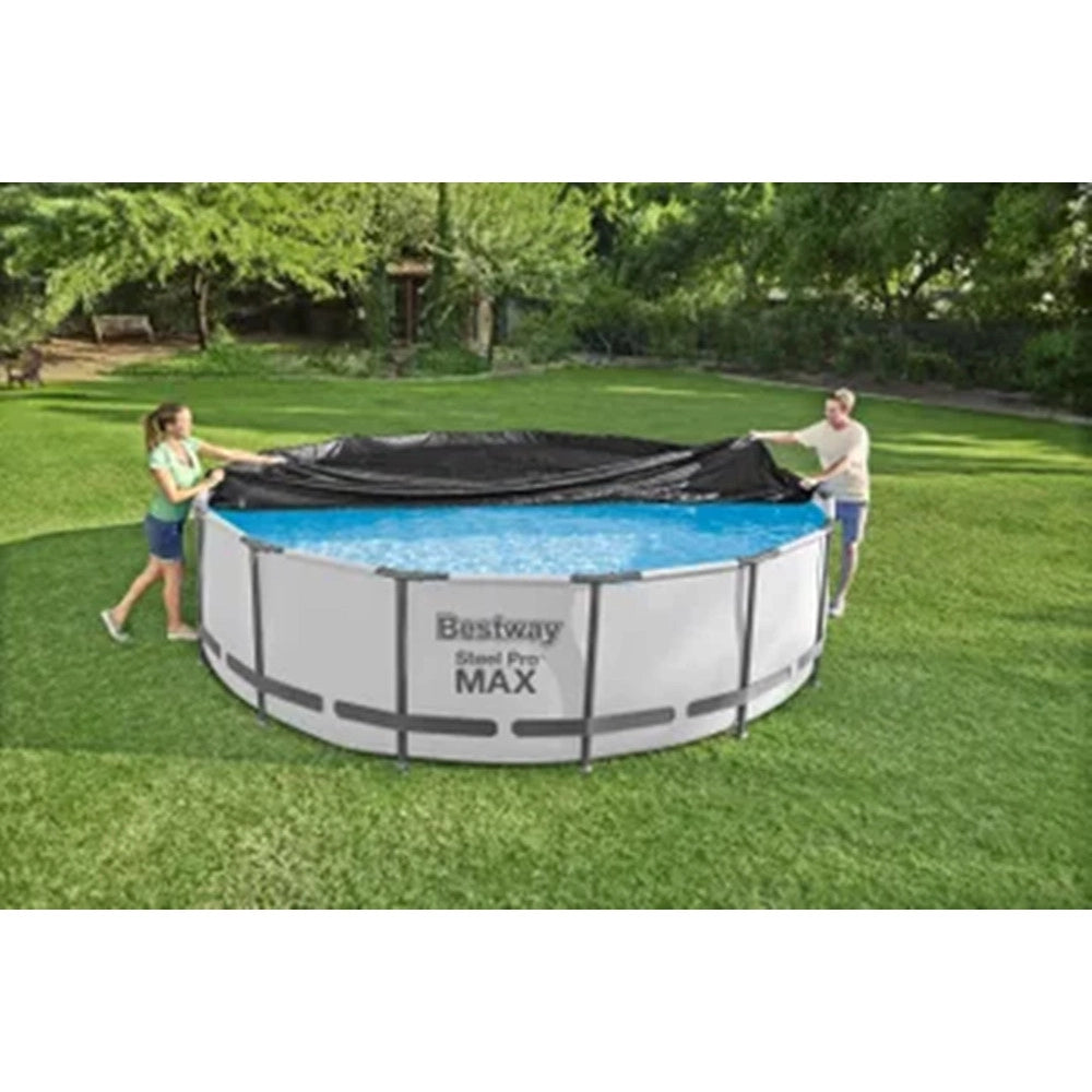 Trade Shop - Telo Copripiscina Telone Copertura Piscina Con Struttura 366cm Con Fori Drenaggio 58037 -