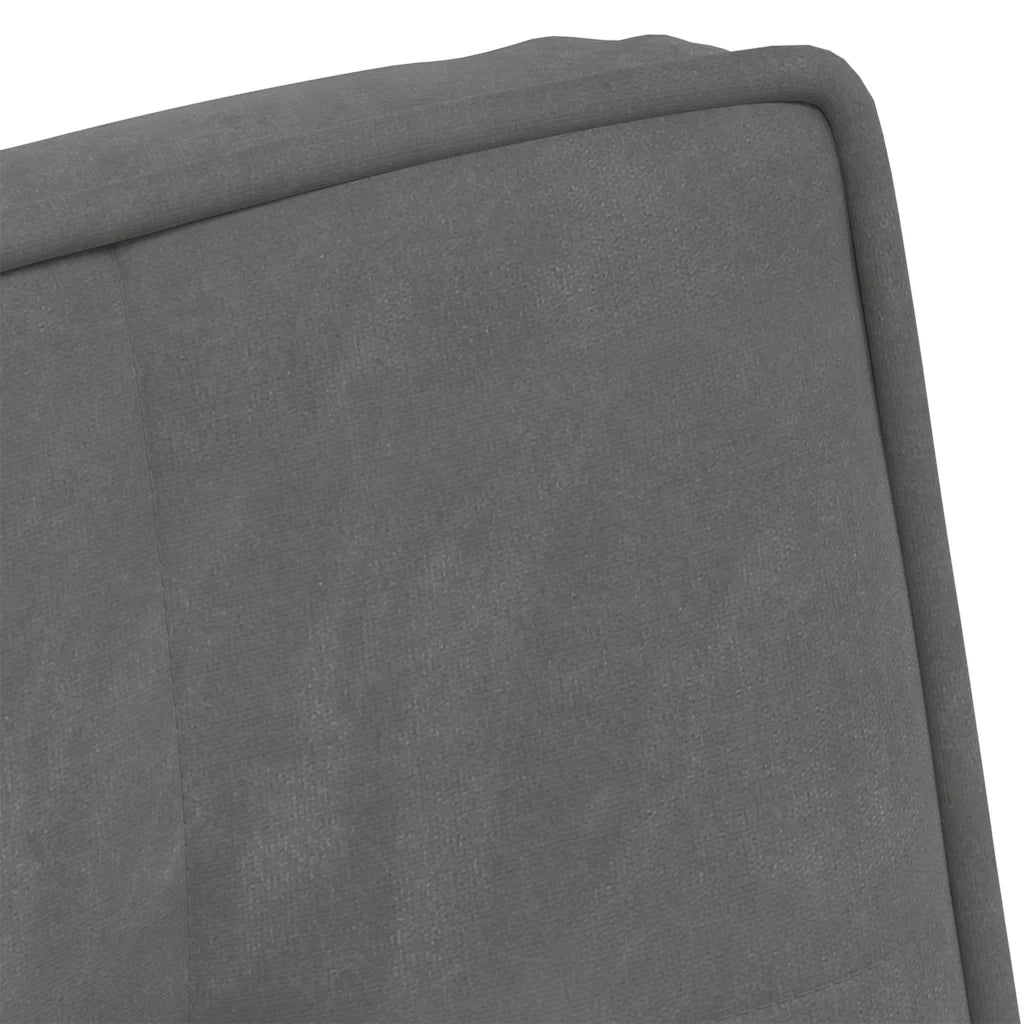 Sedia Relax 64x74x84 cm Grigio Scuro in Velluto CFW8264890