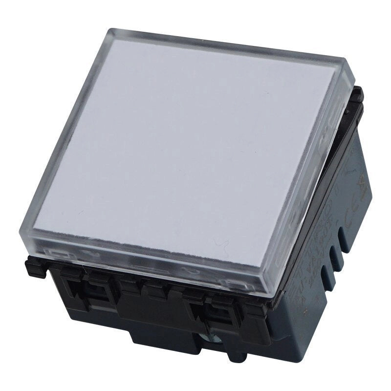Pulsante Targa Portanome 2P 2M Campanello Colore Nero Compatibile Con Vimar Arke