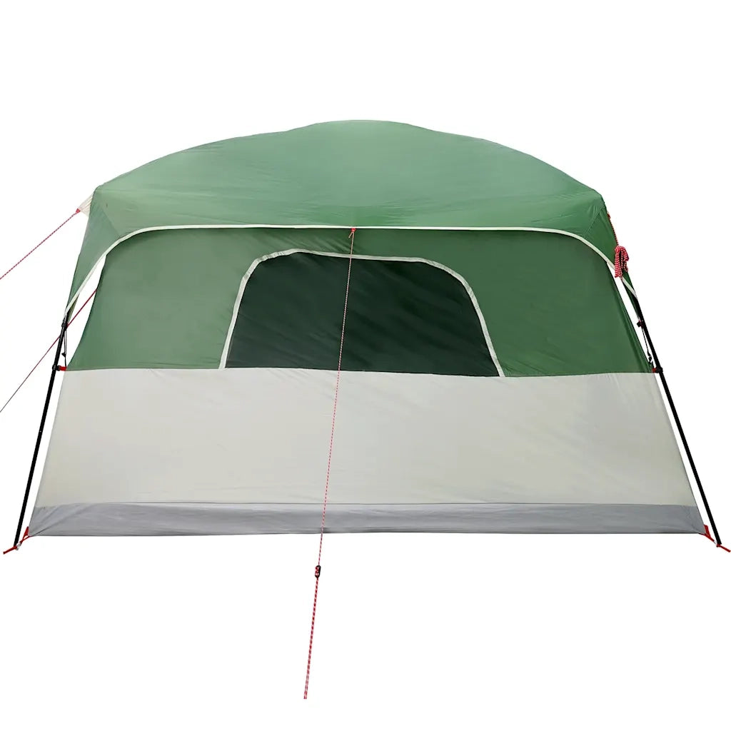Tenda Familiare a Cabina per 10 Persone Verde Impermeabile 94539