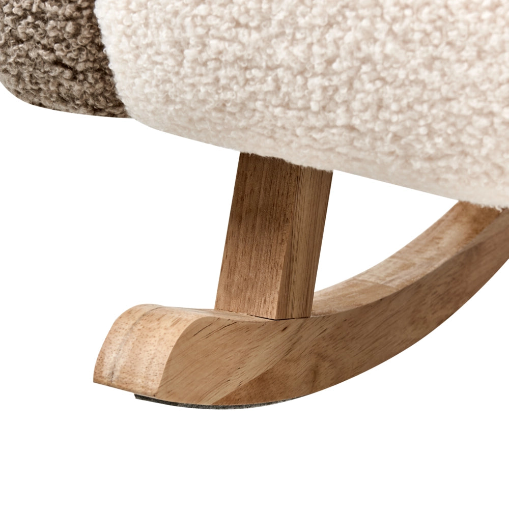 Sedia a dondolo per bambini Beige Boucle Indoor