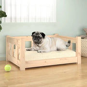 Cuccia per Cani 65,5x50,5x28 cm in Legno Massello di Pino 820187