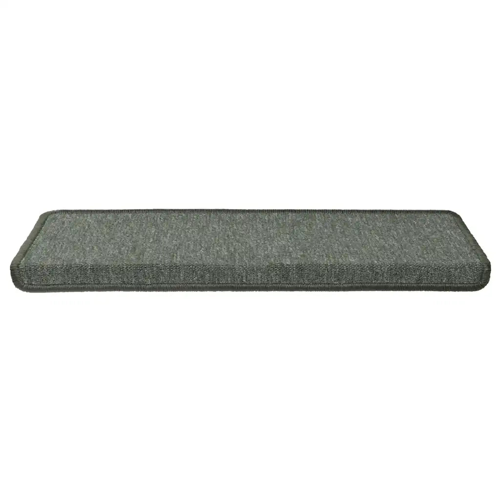 Tappetini per scale 30 pz 65x21x4 cm Verde scuro con bordo rettangolare 3365773