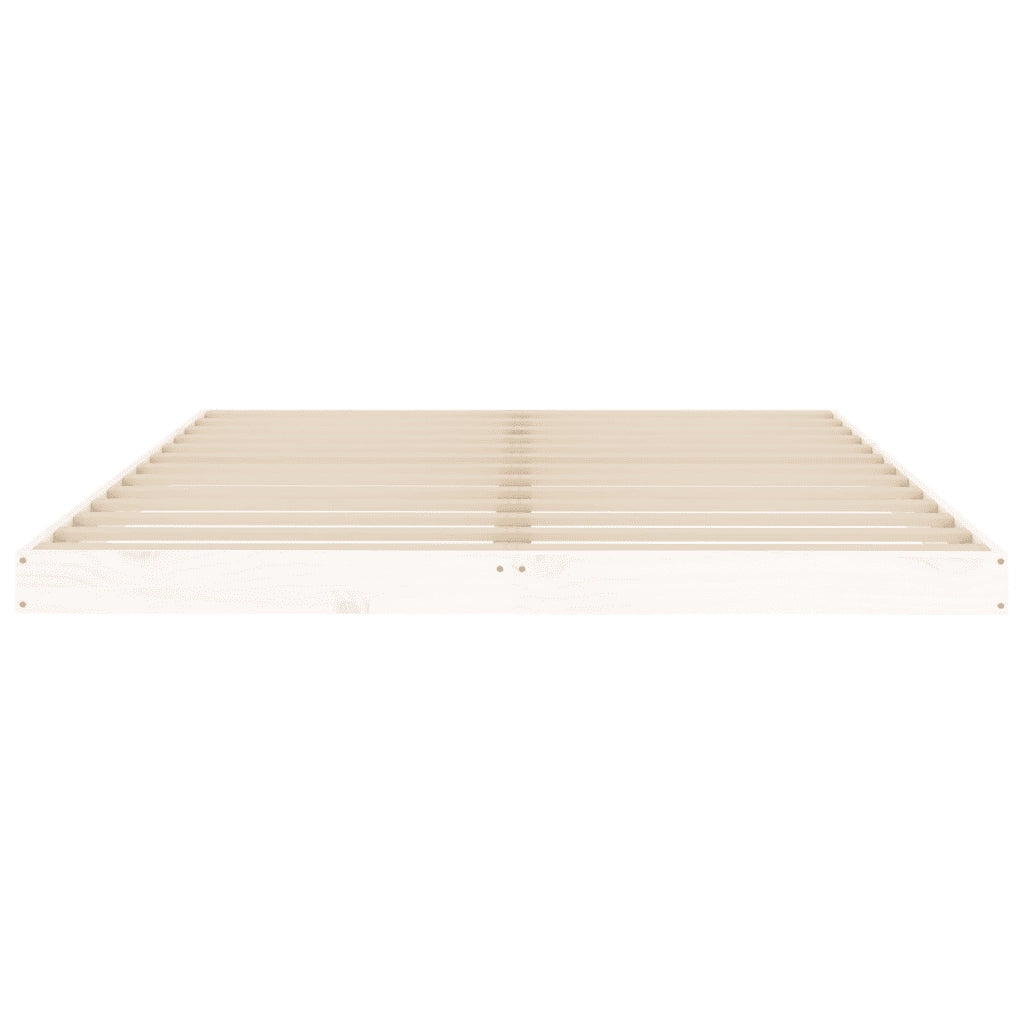 Giroletto senza Materasso Bianco 140x200 cm Legno Massello Pino 823445