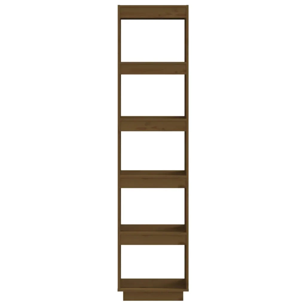 Libreria Divisorio-Scaffale per Libri-Mobile di Stoccaggio Ambra 40x35x167 cm in Legno Massello di Pino