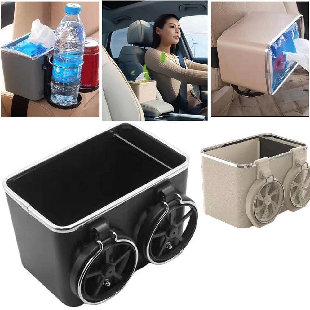 Trade Shop - Organizer Per Bracciolo Universale Portaoggetti Per Auto Con Porta Bicchieri -