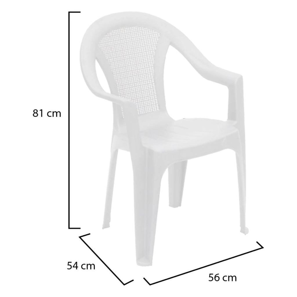 Serchion, Sedia da Esterno una Sedia Made in Italy, Bianco