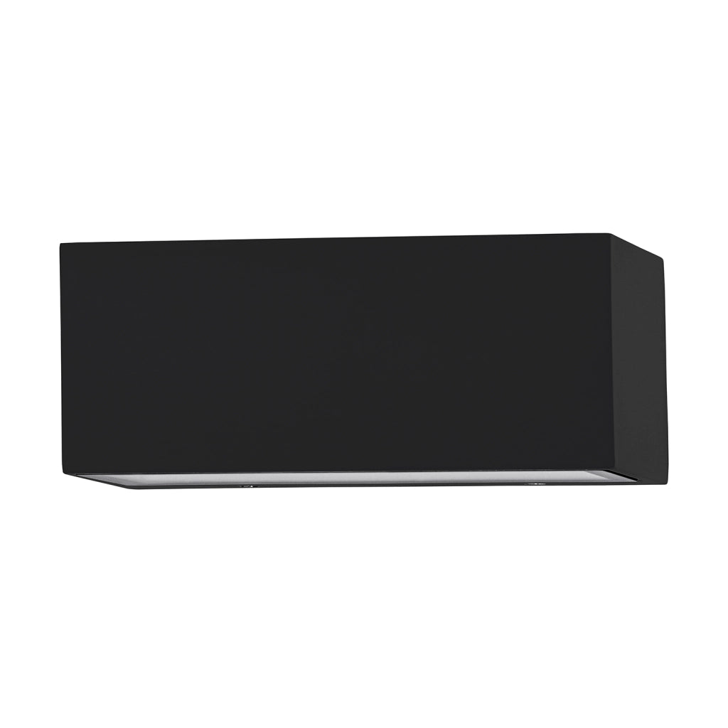 Applique Biemissione Esterno Moderna Spongano Alluminio Nero Led