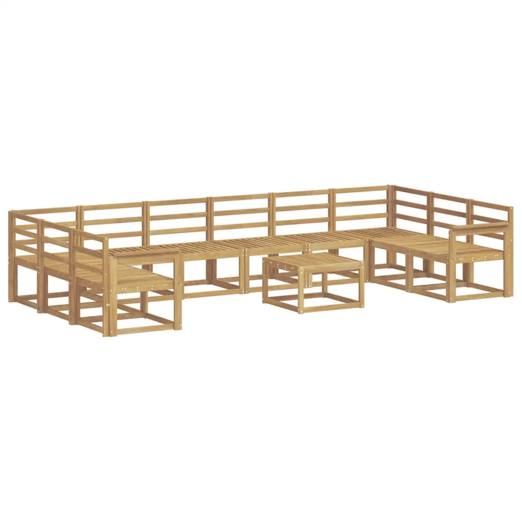 Set di divani da esterno 11 pcs Bianco Legno di Acacia Massello 3388313