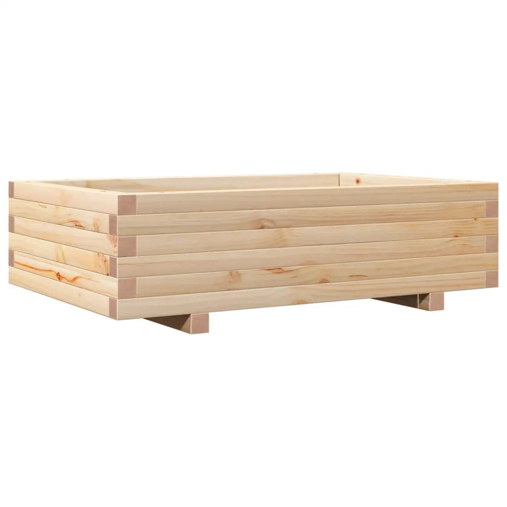 Fioriera da Giardino-Vaso da Esterno 90x60x26,5 cm in Legno Massello di Pino