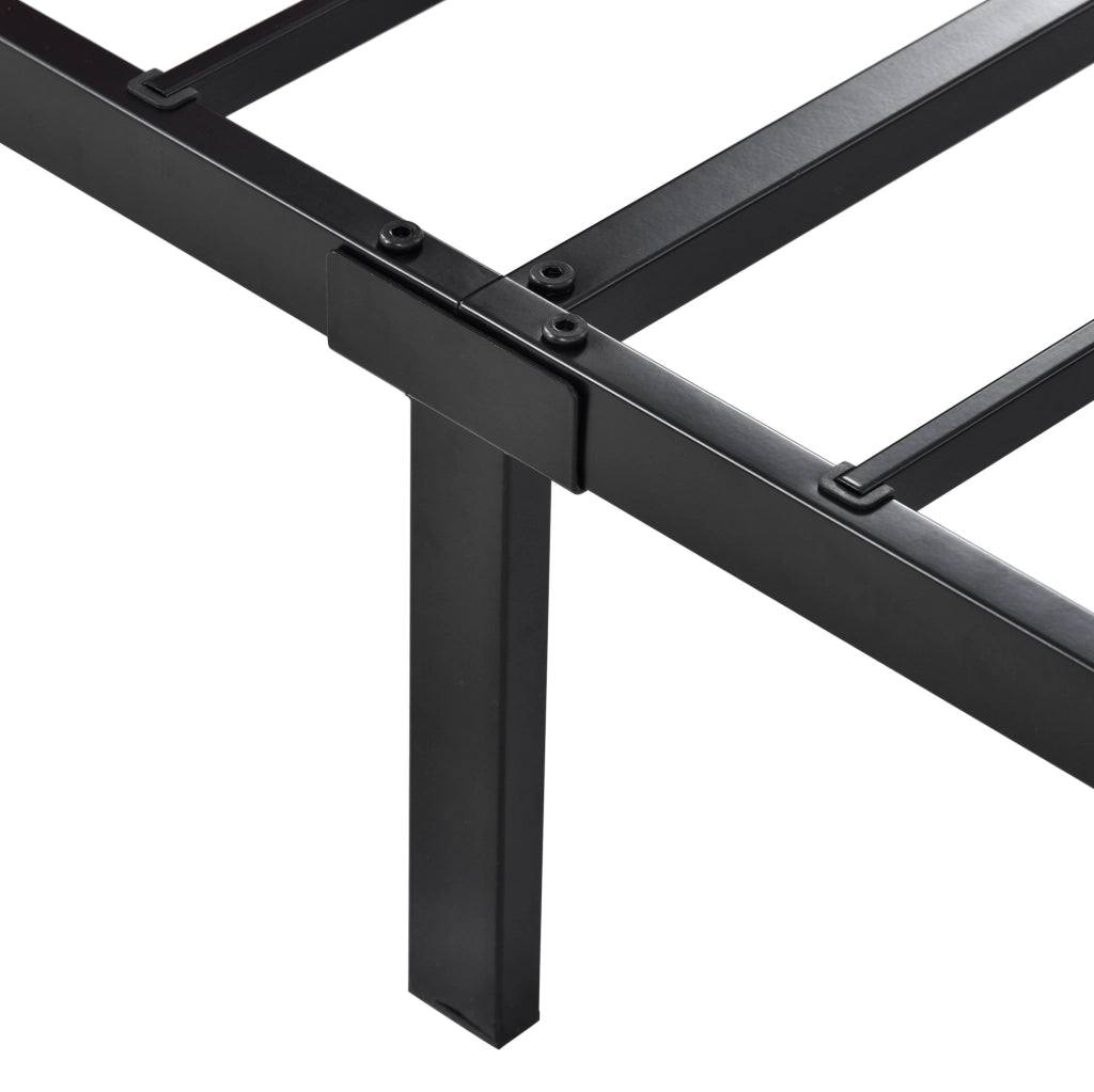 Letto imbottito 140x200 cm con 4 cassetti e testiera regolabile in lino nero