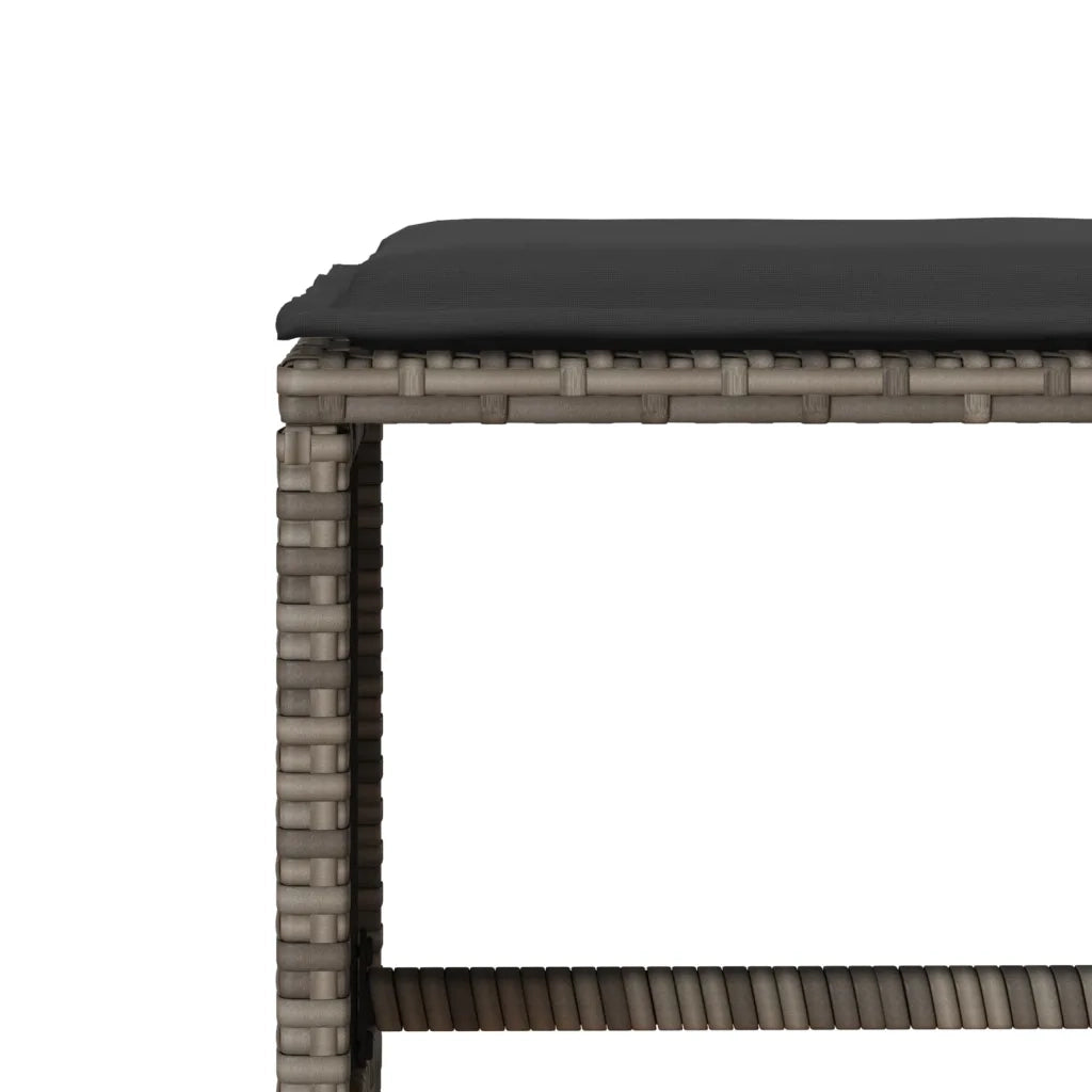Set Divani da Giardino 4 pz | Set Salotto da Giardino con Cuscini in Polyrattan Grigio