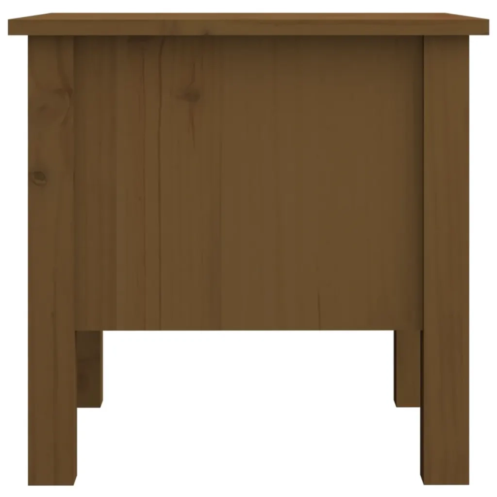 Tavolini 2 pz Ambrati 40x40x39 cm Legno Massello di Pino 813791