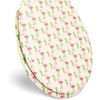 Sedile per wc fantasia e chiusura ammortizzata - modello fenicot