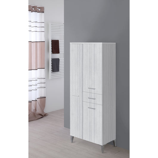 COLONNA DOPPIA 60CM 3 ANTE 1 CASSETTO GRIGIO.