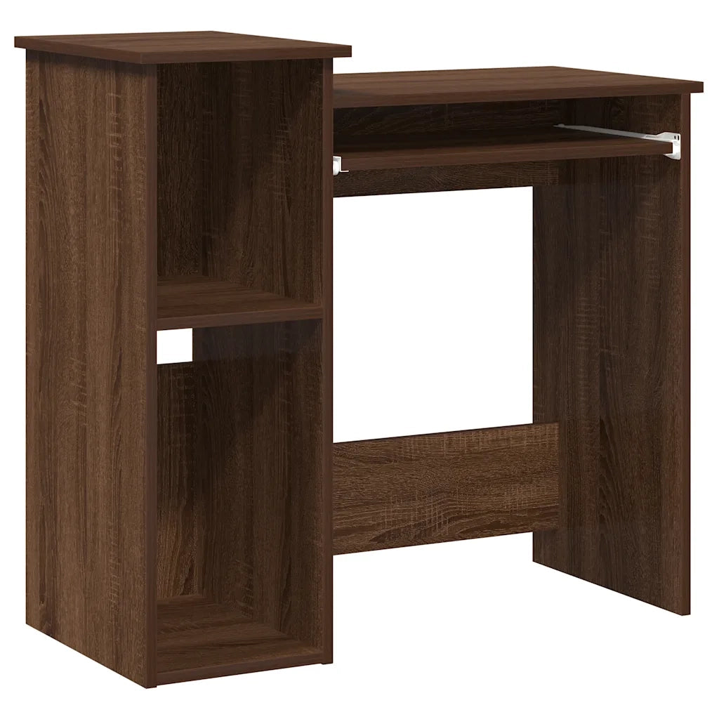 Scrivania Mensole Rovere Marrone 84x40x78 cm Legno Multistrato 860451