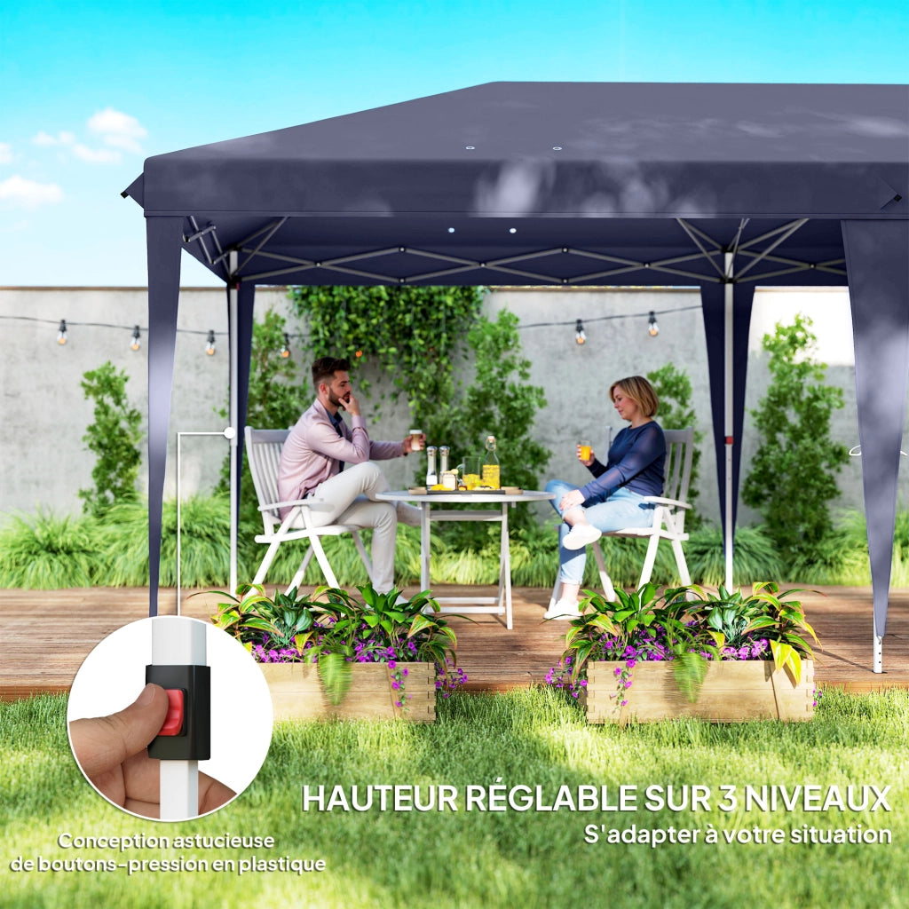 Gazebo pieghevole impermeabile ¨C zephmum ¨C 6x3x2.7 m con 4 pareti e finestre