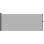Tenda Laterale Retrattile 400x180 cm con Maniglia in Metallo Alluminio e Poliestere Grigio Chiaro