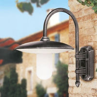 APPLIQUE DA PARETE DOWN PER ESTERNO NERO-ARGENTO 1XE27 MORETTI