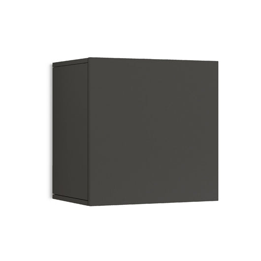 WHOUS Pensile a Cubo CHRONOS per Soggiorno con 1 Anta, Mobile Sospeso Libreria Multiuso per Salotto, 50x35x50 cm, Antracite Opaco
