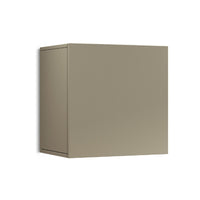 WHOUS Pensile a Cubo CHRONOS per Soggiorno con 1 Anta, Mobile Sospeso Libreria Multiuso per Salotto, 50x35x50 cm, Tortora Opaco