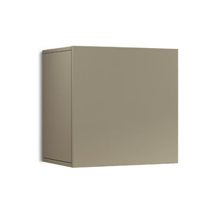 WHOUS Pensile a Cubo CHRONOS per Soggiorno con 1 Anta, Mobile Sospeso Libreria Multiuso per Salotto, 50x35x50 cm, Tortora Opaco