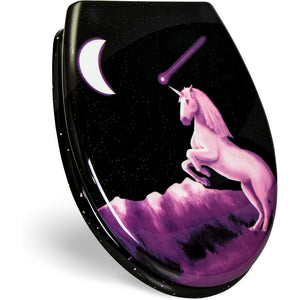 Sedile per wc fantasia e chiusura ammortizzata - modello unicorn