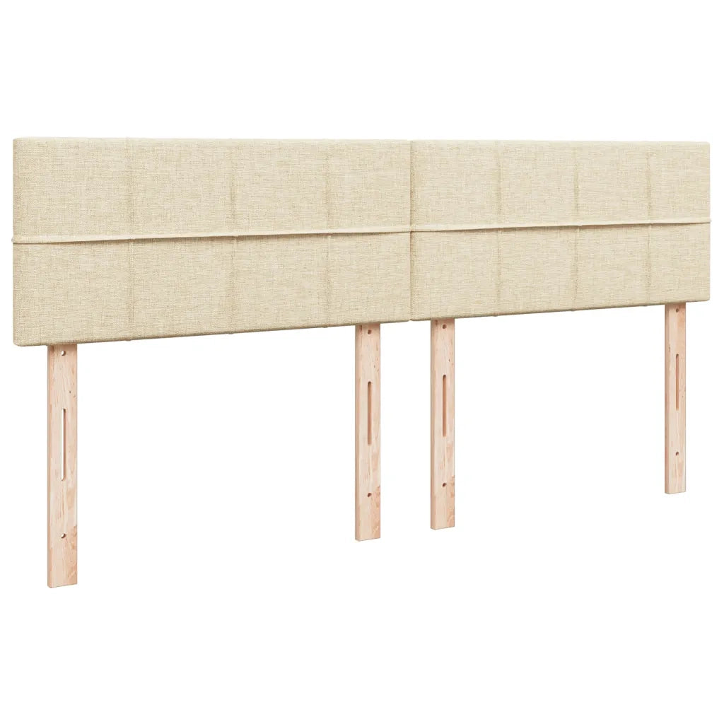 Giroletto a Molle con Materasso Crema 180x200 cm in Tessuto