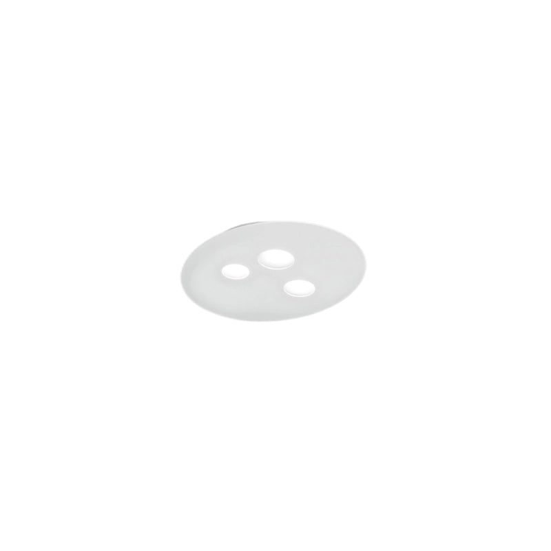 Plafoniera Luna in metallo bianco 47,5x40cm, 3 luci GX53 max 3x8W, IP20, design moderno rotondo, lampadine escluse