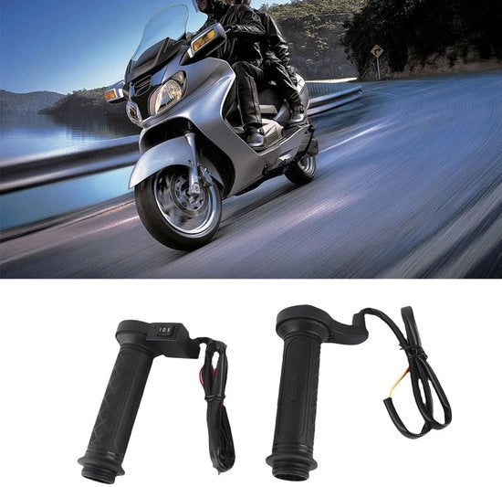 Manubri Antislip Elettrici Riscaldati per Motocicletta/Fiat/FAT 1 Paio - 22 Mm (7/8 Pollici) - Manubrio Con Comfortevole Impugnatura - Manubri Riscaldati