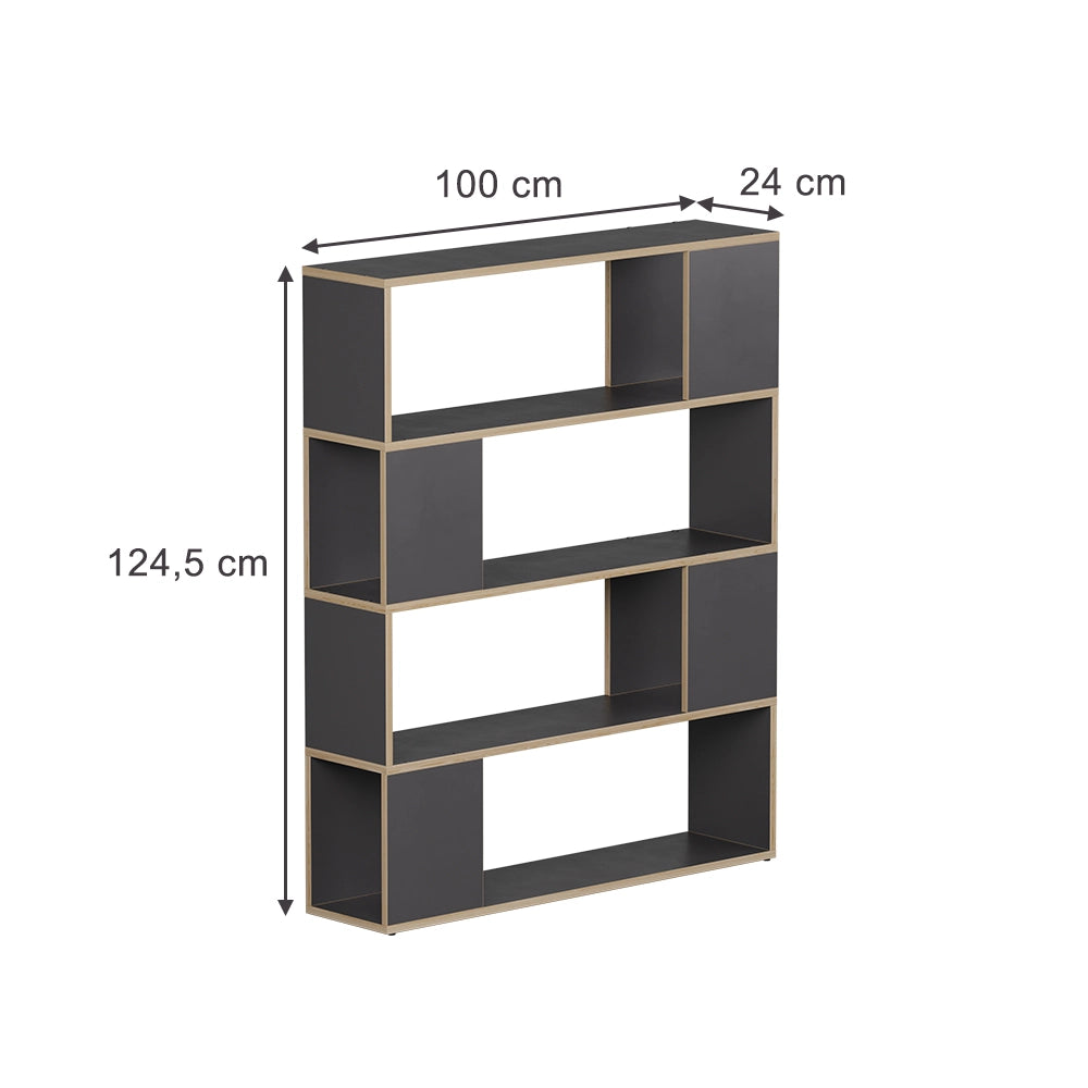 Vicco Divisorio per ambienti Antracite/quercia 100 x 124.5 cm