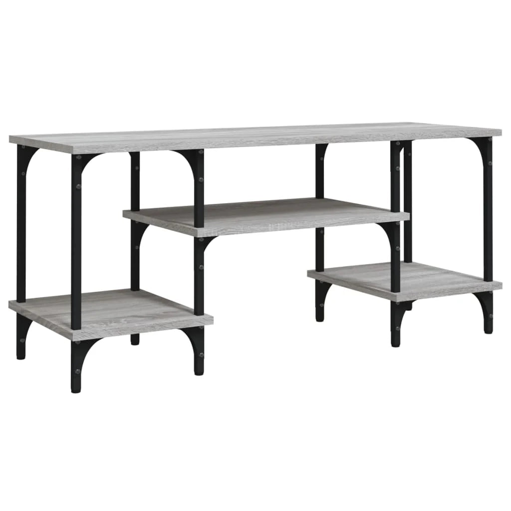 Mobile TV multimediale mensola TV credenza TV sala da pranzo soggiorno camera da letto Sonoma 102 x 35 x 45,5 cm legno ingegnerizzato grigio 02_0028354