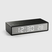 Techmade Clock Sveglia con Ricarica Wireless Smartphone 15W Nera