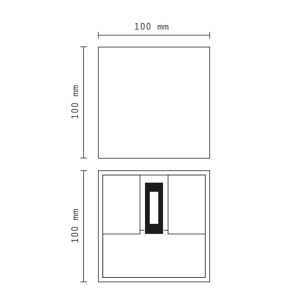 Applique lampada design moderno a led cob forma cubo 6w bianco con luce calda 3000K