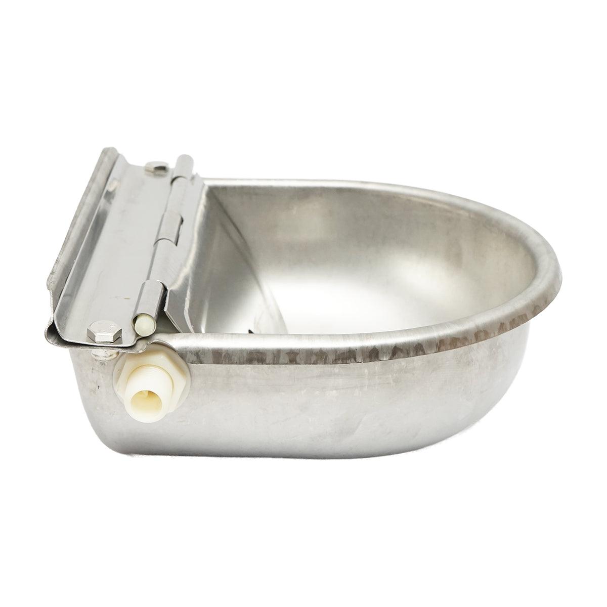 Abbeveratoi per Bovini, Ovini, Bestiame in Acciaio Inox Abbeveratoio per Abbeveraggio Automatico + Tubo Intrecciato, 2.5L 250x240x100mm