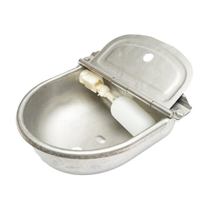 Abbeveratoi per Bovini, Ovini, Bestiame in Acciaio Inox Abbeveratoio per Abbeveraggio Automatico + Tubo Intrecciato, 2.5L 250x240x100mm