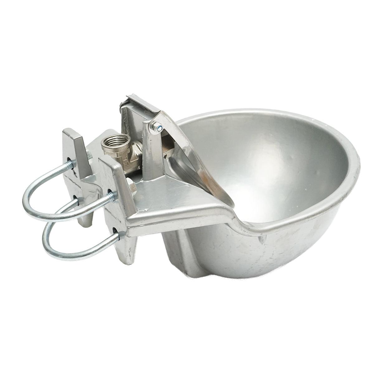 Abbeveratoio in alluminio con Paletta a Pressione 2.5L, abbeveratoio Automatico in alluminio e palettta per Bestiame