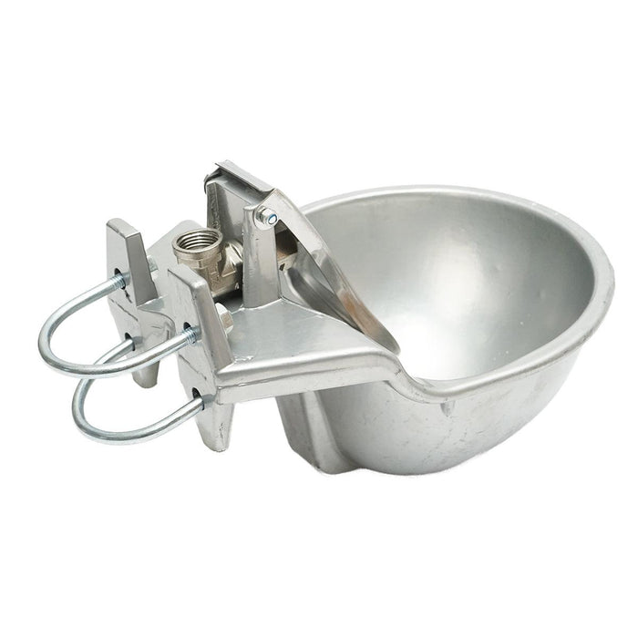 Abbeveratoio in alluminio con Paletta a Pressione 2.5L, abbeveratoio Automatico in alluminio e palettta per Bestiame