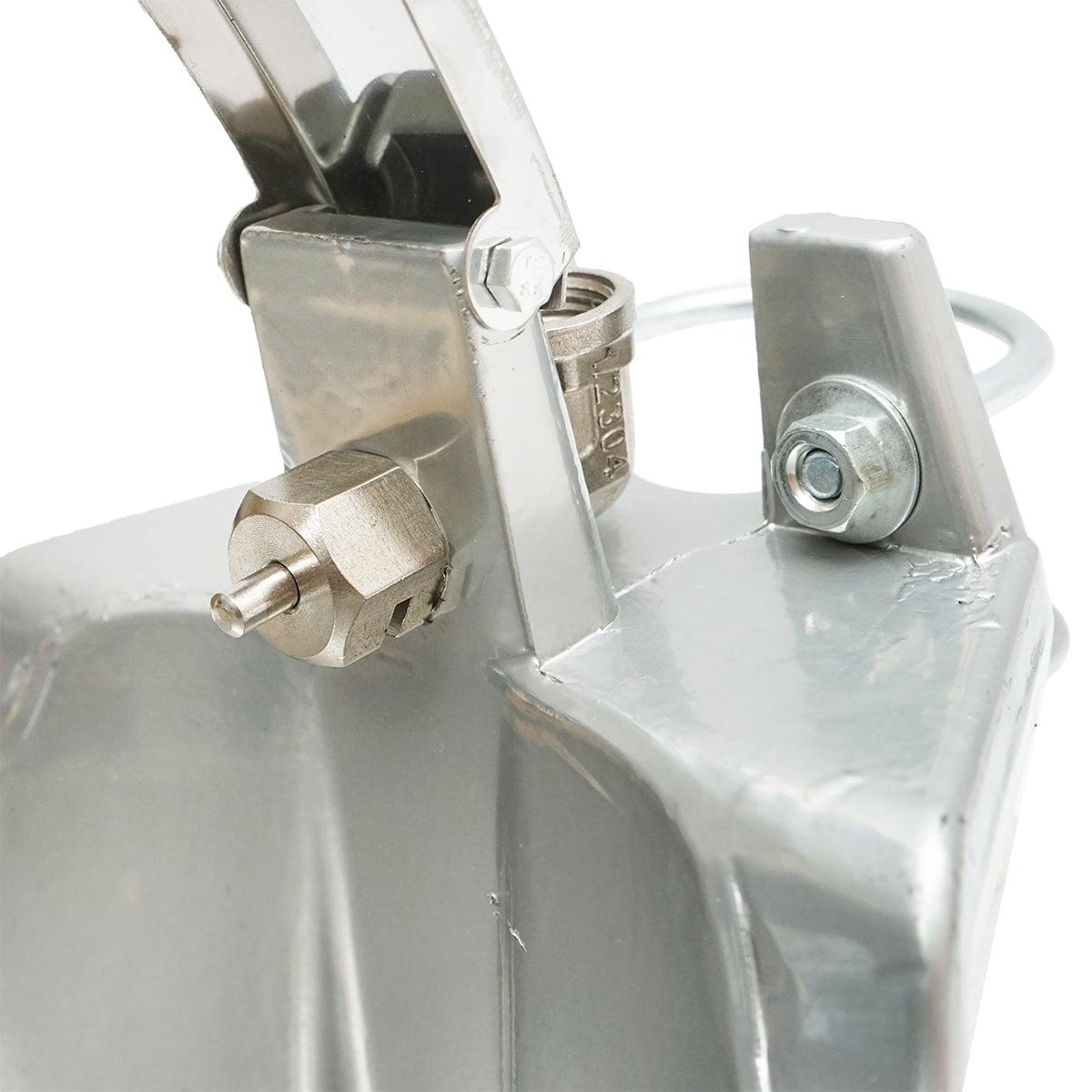 Abbeveratoio in alluminio con Paletta a Pressione 2.5L, abbeveratoio Automatico in alluminio e palettta per Bestiame