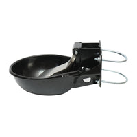 Abbeveratoio metallico 2,5L con linguetta in acciaio inox e accessori di fissaggio