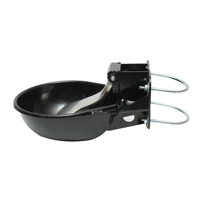 Abbeveratoio metallico 2,5L con linguetta in acciaio inox e accessori di fissaggio