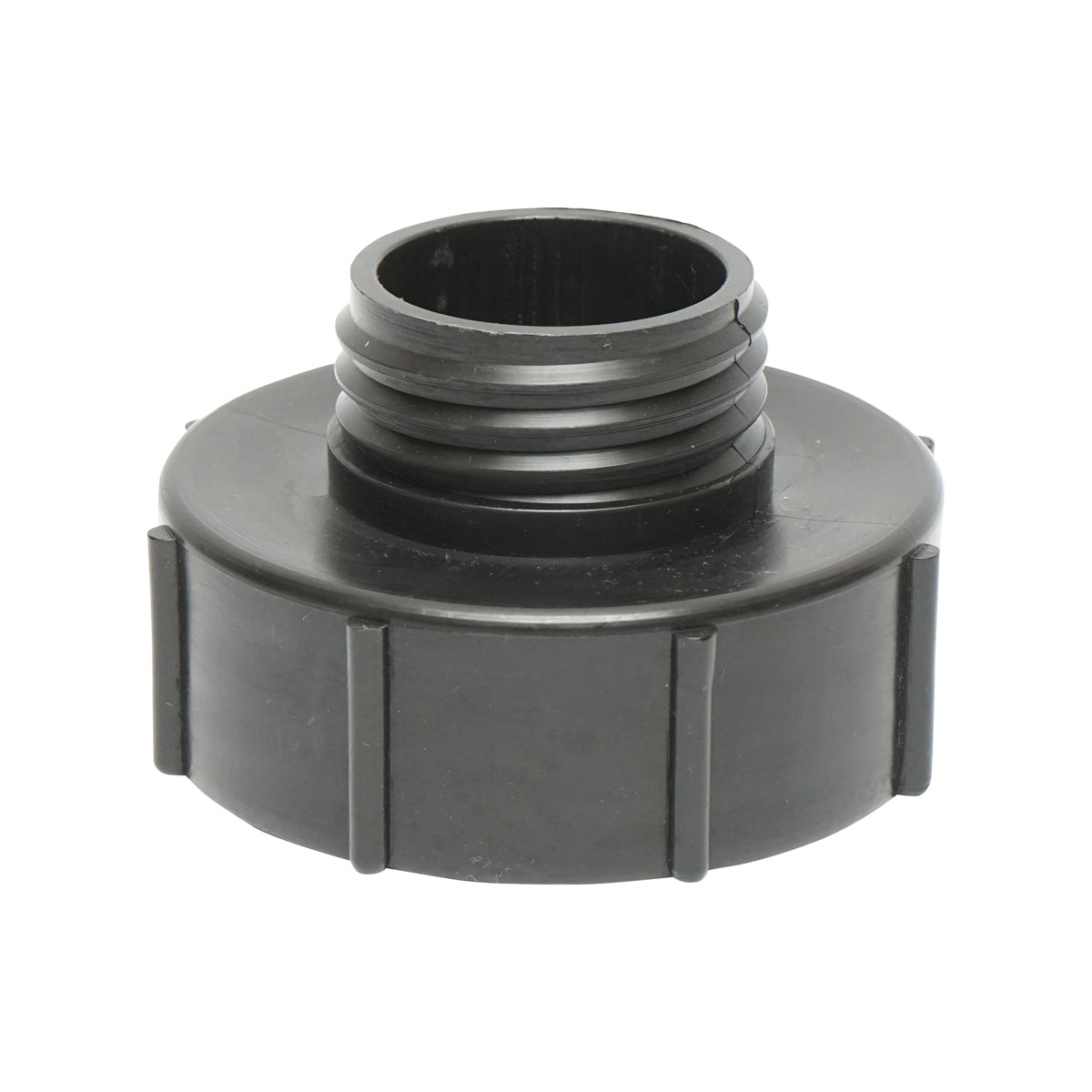 Adattatore IBC riduzione S100x8 da 3 a 2, filetto interno S100x8, filetto esterno S60x6.