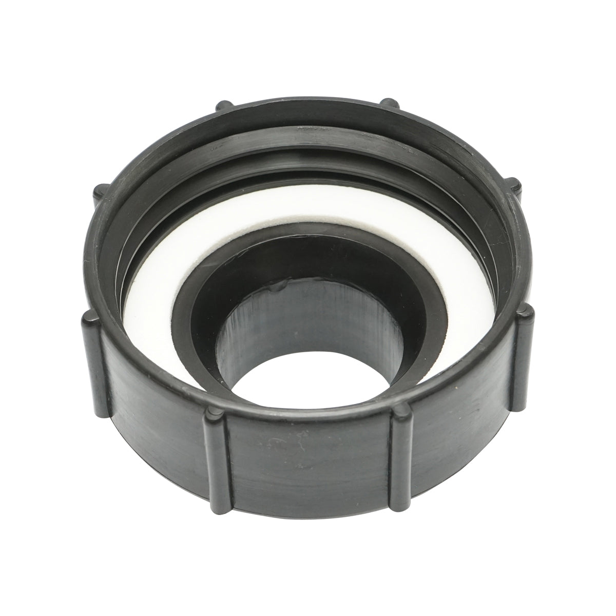 Adattatore IBC riduzione S100x8 da 3 a 2, filetto interno S100x8, filetto esterno S60x6.