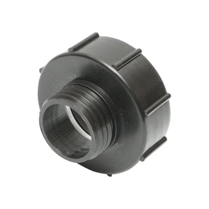 Adattatore IBC riduzione S100x8 da 3 a 2, filetto interno S100x8, filetto esterno S60x6.