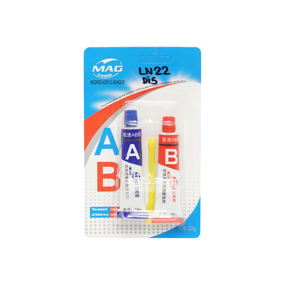 Adesivo acrilico bicomponente 10+10ml