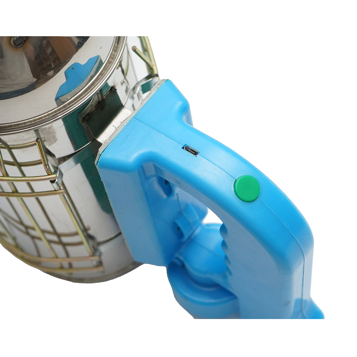 Affumicatore elettrico in acciaio inox con cilindro di protezione termica, ricarica USB 190 mm