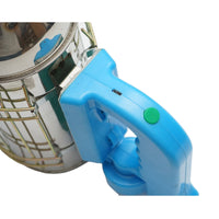 Affumicatore elettrico in acciaio inox con cilindro di protezione termica, ricarica USB 190 mm