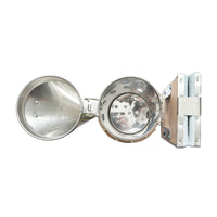 Affumicatore per api in acciaio inox con cilindro, scudo termico e soffietto in pelle, 190 mm